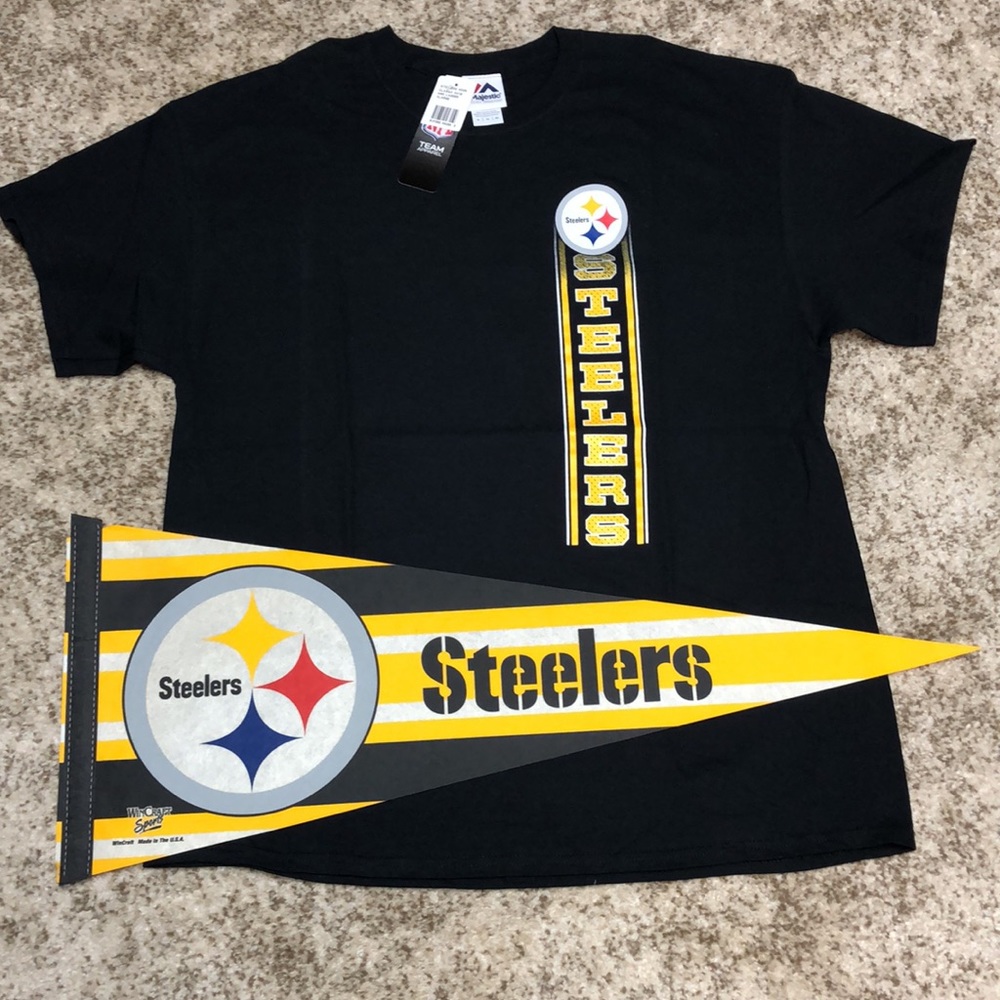 Pittsburgh Steelers Short Sleeve Tee & Pennant